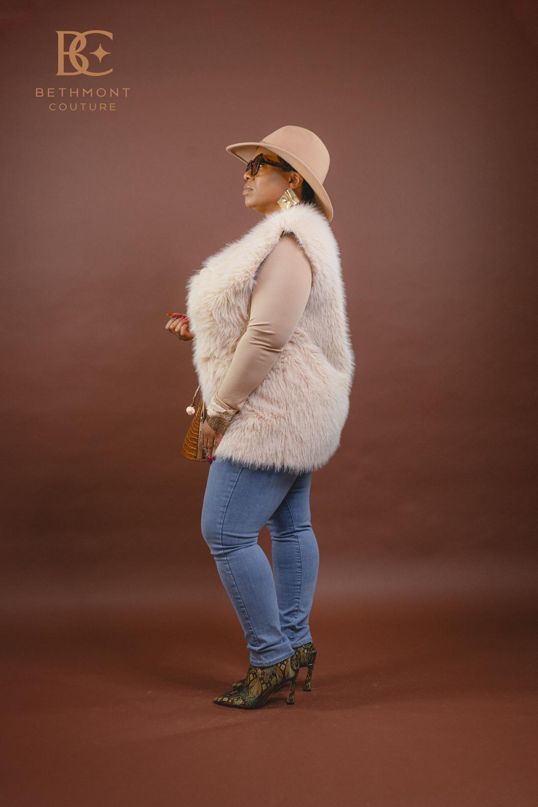 The Signature "Bethmont Faux Fur Vest"