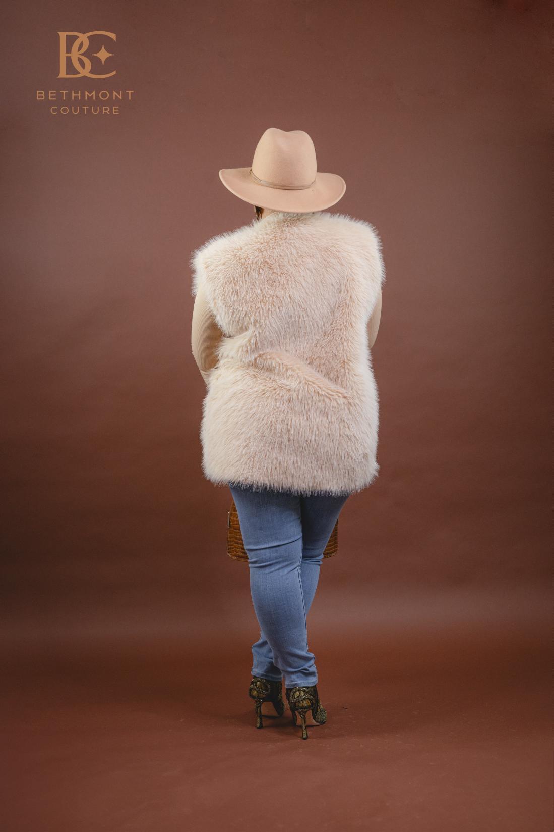 The Signature "Bethmont Faux Fur Vest"