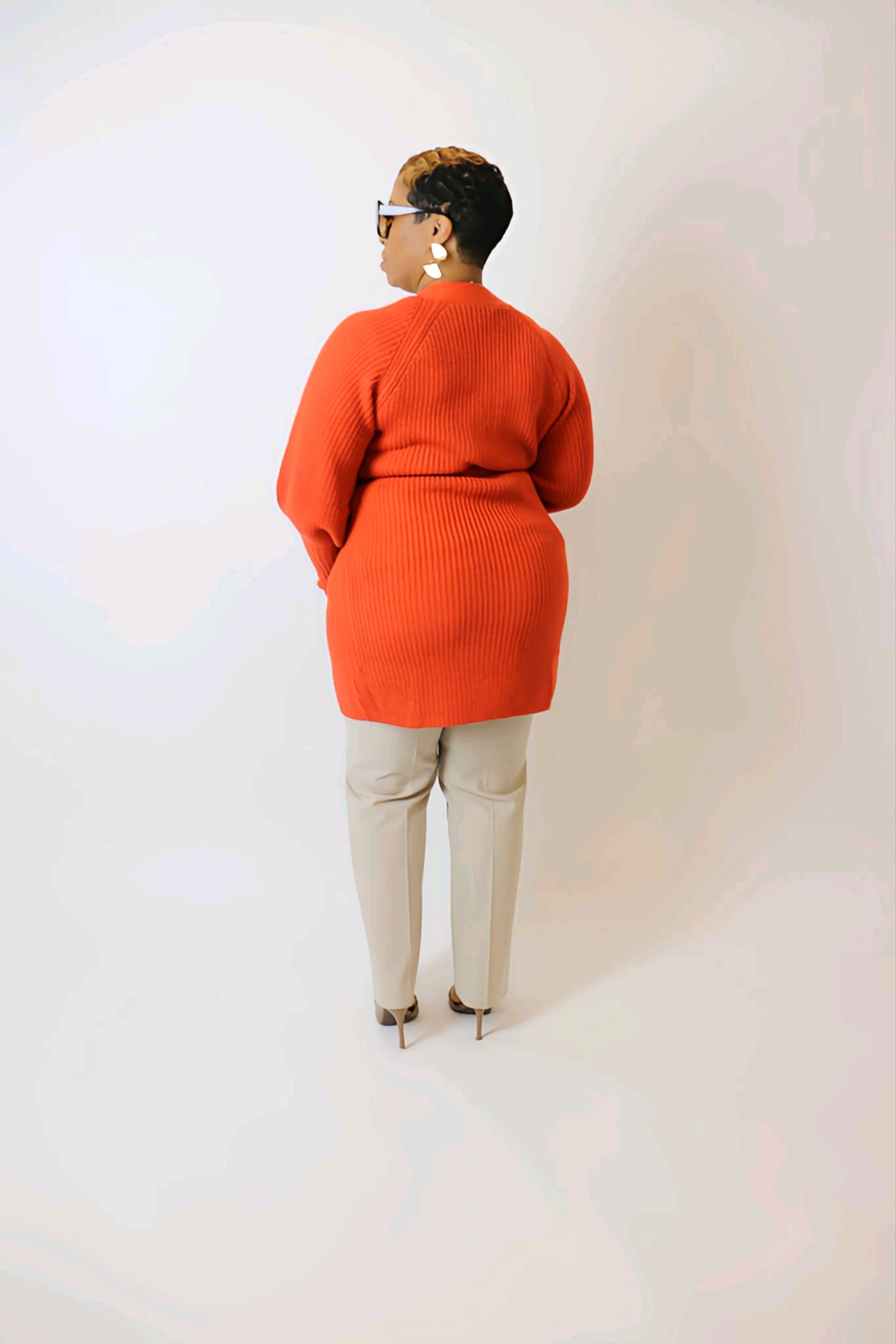 The Orange “Giselle” Sweater/Cardigan